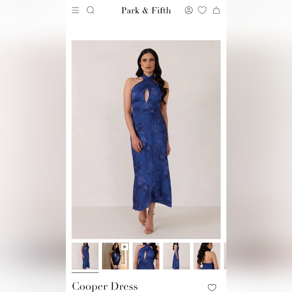 Nwtpark & Fifth Blue Halter Midi Dress